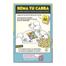 Rema tu Cabra, Juego de Cartas, 2-6 Jugadores, Juego Familiar de Exploding Kittens