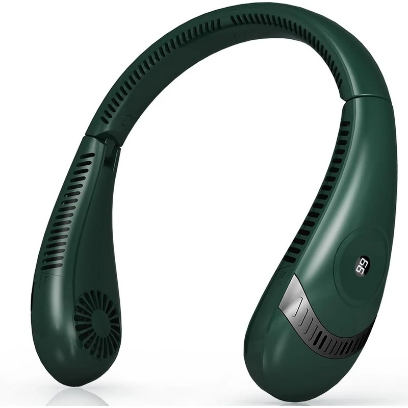 Portable Bladeless Neck Fan for Hands-Free Cooling – Foldable 3-Speed