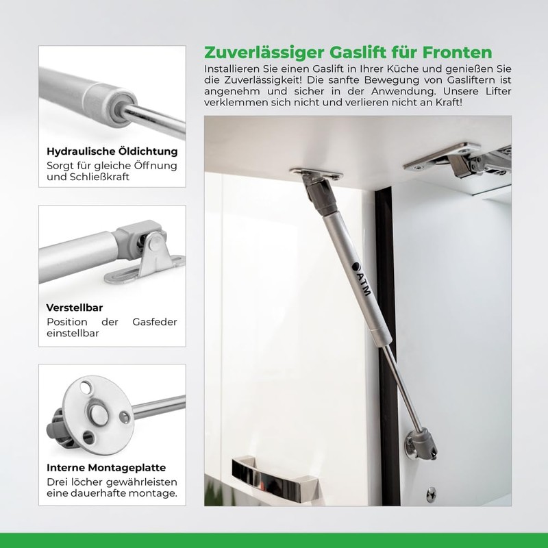 ATM® Gas Pressure Damper for Furniture and Flap Fronts |