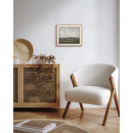 VIYYIEA Framed Classical Scenery Wall Art Room Decor, Great Plains Painting Wilderness Canvas Art Wall Decor, Landscape Wall Art for Living Room Bedroom Bathroom Moody Wall Decor Home Decor