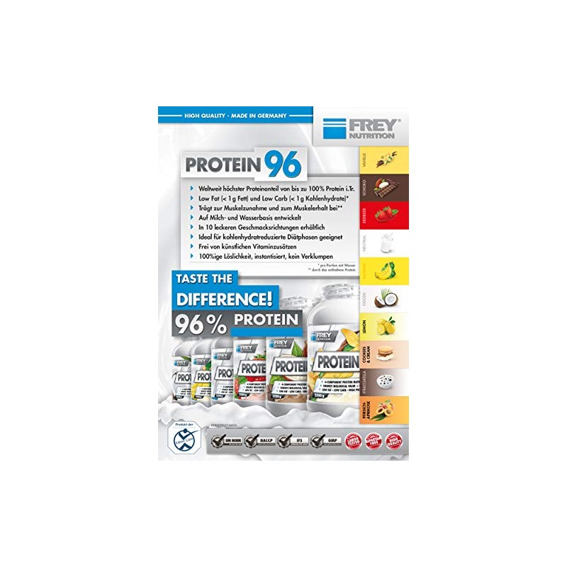 Frey Nutrition Protein 96 2 x 500g Beutel 2er Pack