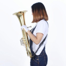 Carrying Strap for Tenor Horn, Adjustable Euphonium Strap, Tuba Shoulder Strap with Widened Shoulder Pads and Adjustable Buckle, for Adults and Children Tenorhorn Accessories