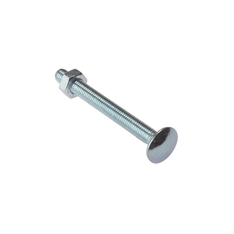 Carriage Bolt & Nut ZP M8 x 150mm Bag 10