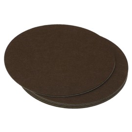 PATIKIL 8 Inch Diameter Lamp Base Felt, 5Pack 2mm Thickness Round Soft Adhesive Non-Slip Anti-Scratch Backed Felt for Lamp Furniture DIY Craft, Coffee
