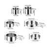 6PCS Portable Cookware Set Rapid Heating 304 Stainless Steel Efficient