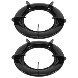 DOITOOL Cast Iron Wok Ring for Gas Stove, 2 Pack Universal Non-Slip 9 Inch Wok Support Rack Stand Burner Grate Replacement Parts, Gas Stove Stand Rack Accessories