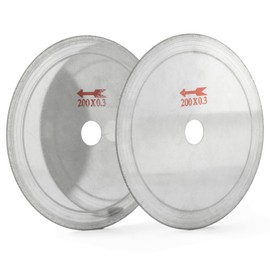 8" inch Diamond Lapidary Saws Blade Thin Rim .022" Trim Gem Saw Cutting Tools for Stone Rock Pack of 2Pcs