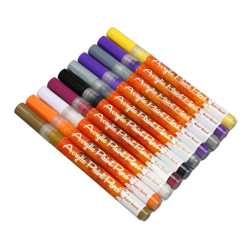 10PCS Nail Art Pen Set Colorful ABS Housing Nail Point