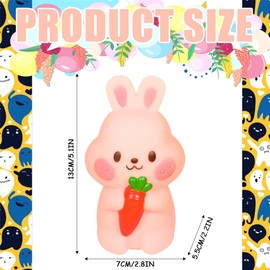 CutitiUU Cute Easter Bunny Baby Night Light,Easter PVC Bunny Night Light,Bunny Night Light for Kid,Cute Rabbit Night lamp Kids,Portable Rabbit Lamp,Party Birthdays Easter Gifts (Pink)