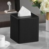 MEIBOOCH Tissue Box Cover Stylish PU Leather Square Tissue Box