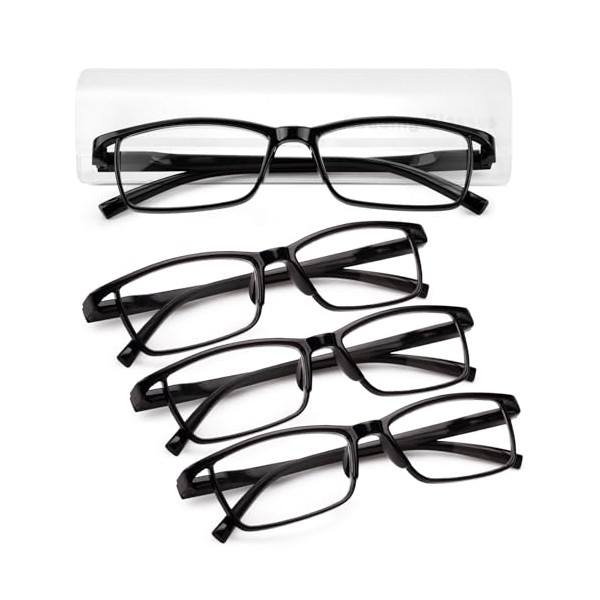 LUFF 4Pcs Anti-Blue-Ray-Lesebrille Tragbare UltraleichtleserÔºà0.0XÔºâ