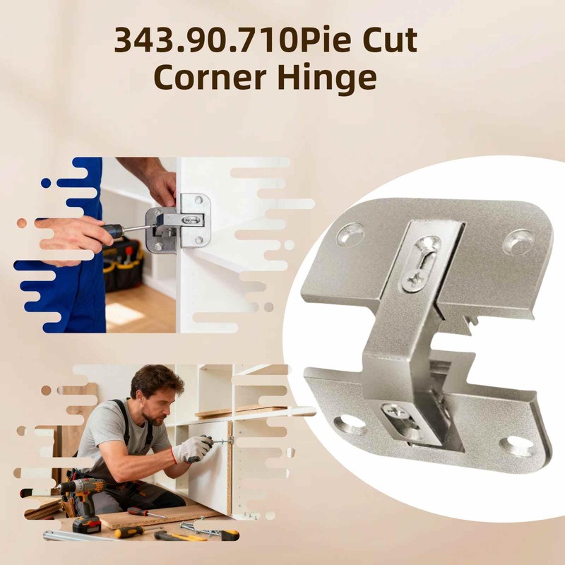 Corner Cabinet Door Hinge, Concealed Pie Cut Lazy Susan Replacement,