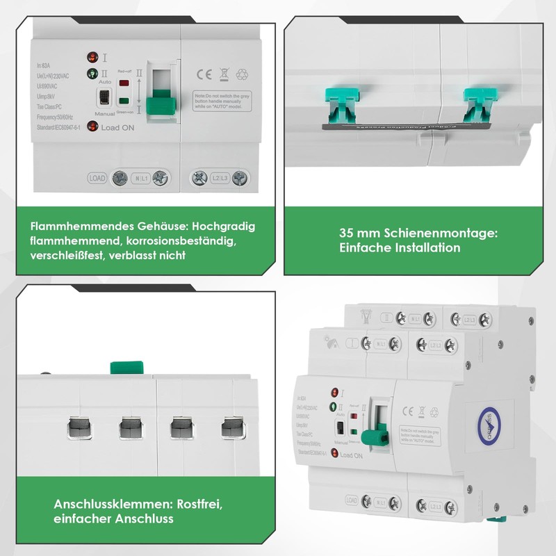 Automatic Transfer Switch 4P 63A 400V