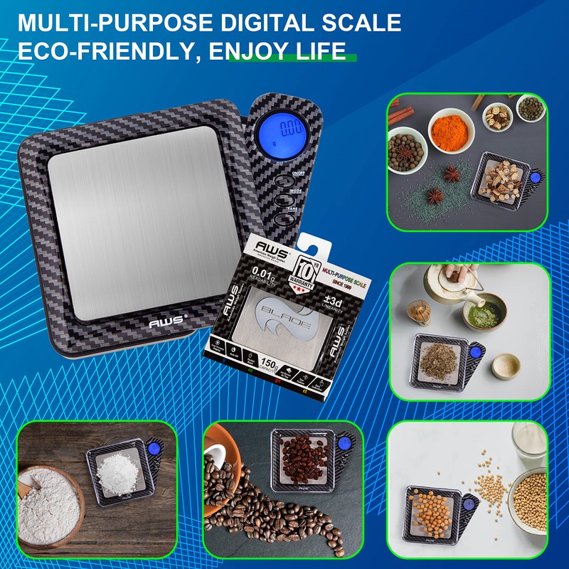 American Weigh Scales Blade Series (Blue) Limited Edition Carbonfiber Digital