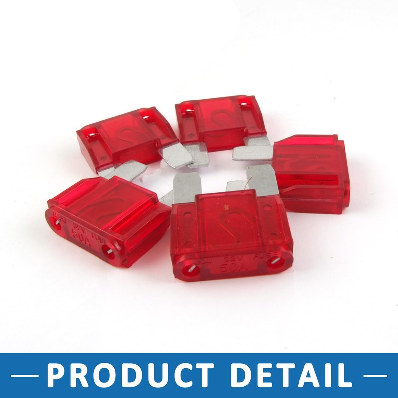 A ABSOPRO Car Red Plastic Coated Blade Type Maxi Fuse