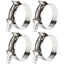 ISPINNER 4 Pack 3 Inch 304 Stainless Steel T-Bolt Hose Clamps, Clamp Range 83-91mm for 3" Hose ID, Pack of 4