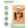 CYGYINT 50Pcs Brown Gift Bags with Clear Window 4.7''x2.4''x6.2'' Variety