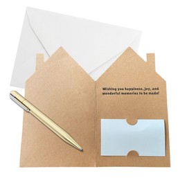 Lashicorn Happy Closing Day Realtor Marketing Cards for Clients | 25pk 4.1x7.25” with Envelopes Kraft Paper Lenders Title Company New Home Gift