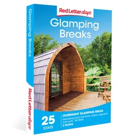 Red Letter Days Glamping Breaks Gift Voucher – choose from over 25 glamorous camping, yurt, pod and wigwam experiences at locations across the UK