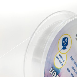 Idena 63136 - Transparent Nylon Thread on Spool, Invisible Nylon Cord Approx. 0.3 mm x 100 m, Load Capacity Approx. 8.6 kg, for Jewellery Making, Crafts and Hanging of Mobiles, Window Pictures and