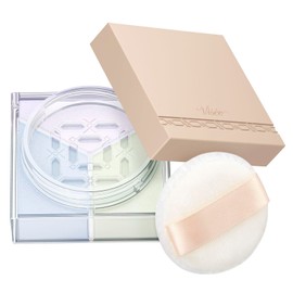 Visee Trinitas Glow Powder 01 Clear Veil Face Powder, Transparent, Shiny Skin, Sebum Shine Prevention, Cosmetic Crack Prevention, Pore Cover, Tone Up, 0.2 oz (5.5 g)