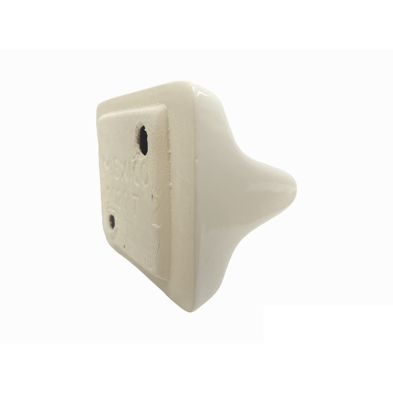 Tenedos Glazed Ceramic Bathroom Toilet Paper Holder Accessory (Bone Almond)