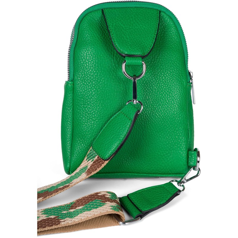 styleBREAKER Women's One Shoulder Backpack, Patterned Shoulder Strap, Plain Crossbody