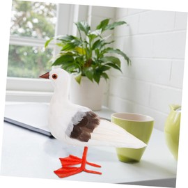 Cabilock Seagull Ornaments Desktop Decoration Sea Bird Figurine Seagull Bird Statue Seagull Statue Seagull Bird Ornament Coastal Bird Statues Foams Seagull Figurine Seagull Bird Figure