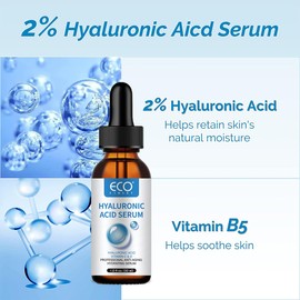 Facial Hyaluronic Acid Serum, Suitable for Dry Skin Moisturizing, Deep Moisturizing, Not Greasy, Suitable for Face and Neck
