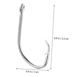 WOONEKY Enhanced Catch Rate 50pcs Stainless Steel Hooks for Catfish Saltwater Angling