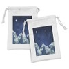Lunarable Night Sky Fabric Pouch Set of 2, Digitally Generated
