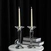 DONOUCLS 2-Pack Crystal Candlestick Holders, Clear Crystal Taper/Pillar Candles Holders,Table