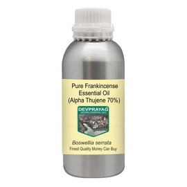 Devprayag Pure Frankincense Essential Oil (Alpha Thujene 70%) Boswellia serrata Natural Therapeutic Grade Steam Distilled 630ml (21 oz)