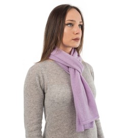 Dalle Piane Cashmere - Scarf made of 100% cashmere - made in Italy - for men / women, lilac, One size