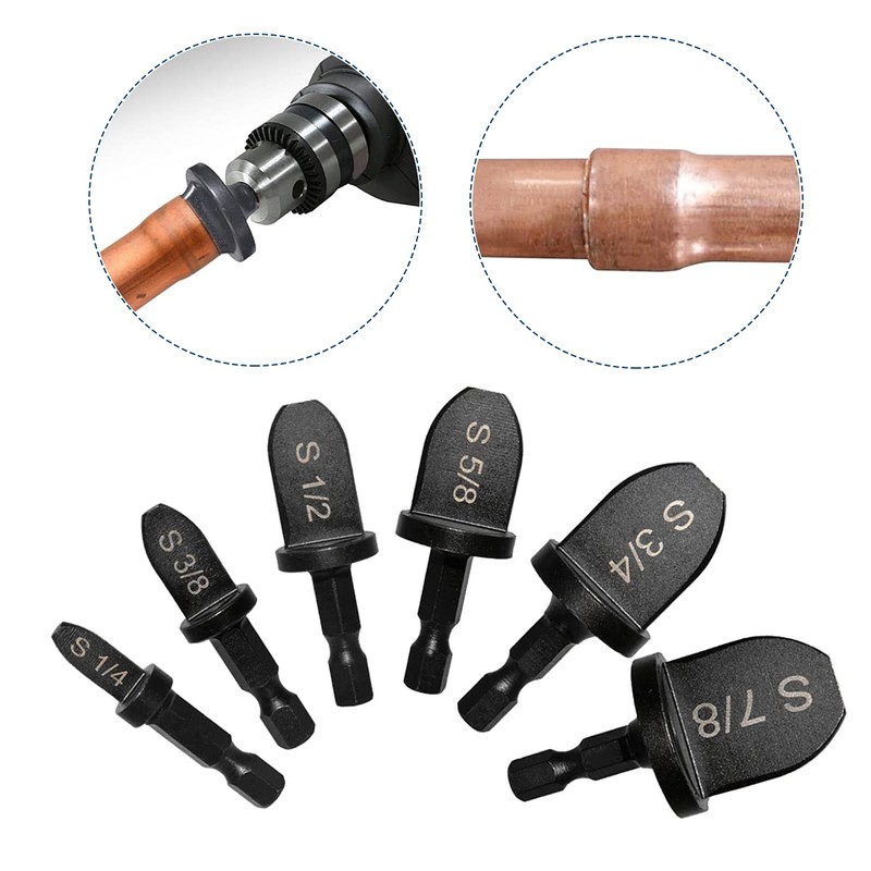 SeonFook 6 PCS Swaging Tool Drill Bit Set 1/4-Inch Hex