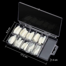 Long Oval Nails Natural False Nails with 100 Pieces Full Cover Artificial Acrylic Nails Fake Nail Tips for Girl Lady Woman Home DIY and Salon,10 Sizes