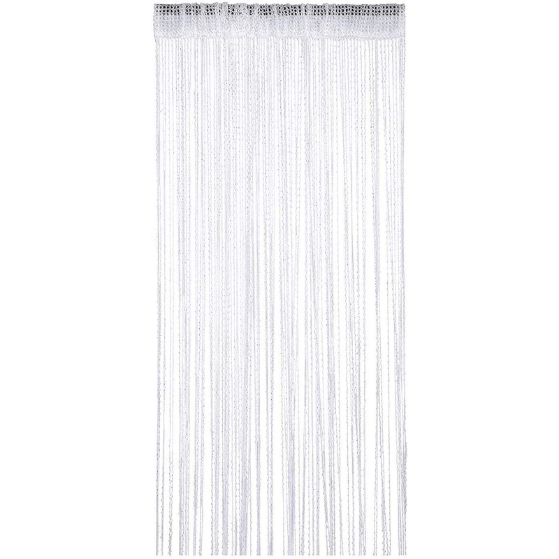 WedDecor White String Curtains Glitter Fringe Panel Fly Screen Room