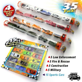 Gifts Gear & Gadgets 35pc Die Cast Car Gift Set - Police-Fire-Co