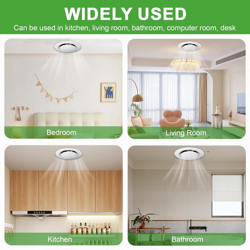 SIGANDG Round Ventilation Grille, ABS Adjustable Ventilation Cover, 75 mm