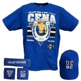 Ews John Cena 2025 Indiana Last Time Is Now Blue Youth Costume T-shirt Hat... - YM