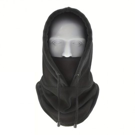 Men's Fleece-Lined Thermal Balaclava Hood Scarf Neck Warmer for Riding LF2978 - One Size Green 40ea