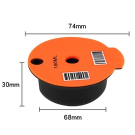 Reusable Coffee Capsules, Compatible with Bosch Tassimo Machines, Refillable Coffee Filters Coffee Pods K-Cups Coffee Accessories Complete Kit (180ml x 1)