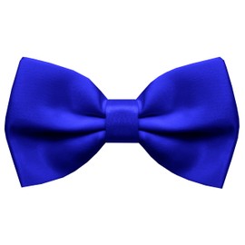 Dibi Mens Solid Color Formal Pre Tied Bow Ties - Mens Bowties - Adjustable Bow Tie (Royal Blue)