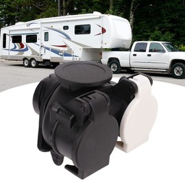 Yctze 13 Pin to 7 Pin Trailer Plug Adapter Double Socket P Car Tow Bar Double Socket Adapter Trailer Plug Conversion Adapter Trailer S