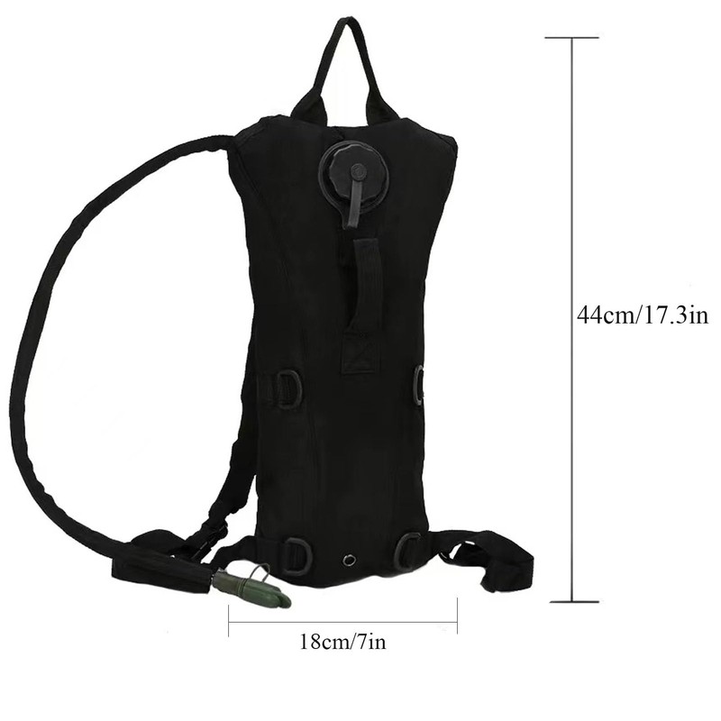 DuDuZui Hydration Backpack, Black Hydration Pack with 3L Water Bladder