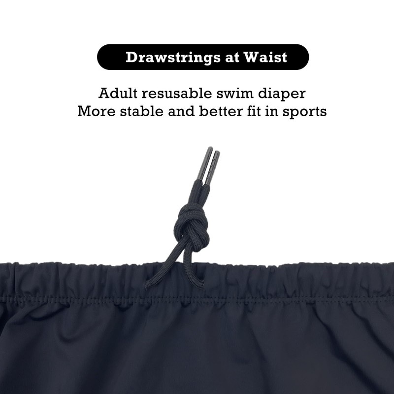 AQX Reusable Adult Swim Diapers Special Needs, Plastic Diaper Cover