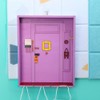 Wooden Purple Door Keychain Holder Hooks Storage Wall Hanger Shelf