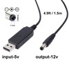 Sqrgreat 5v to 12v Step Up Cable, USB Adapter with