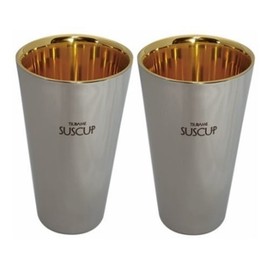 TUBAME SUSCUP Straight Cup Pair (24k Gold Plated Inside) SCW-4GP