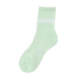 Callaway C25193204 Women's Antibacterial Deodorizing Short Socks (Line Pattern, Functional Material EZ DRY), Golf Socks, 1130_light green, Free size